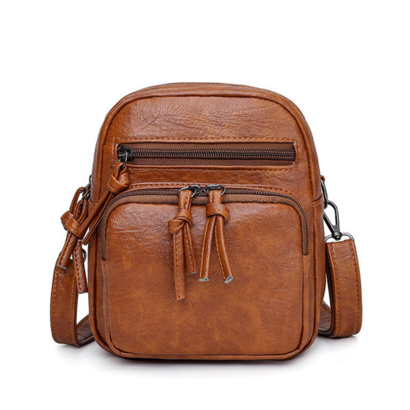 Bolsa Transversal de Couro Feminina - Soube 