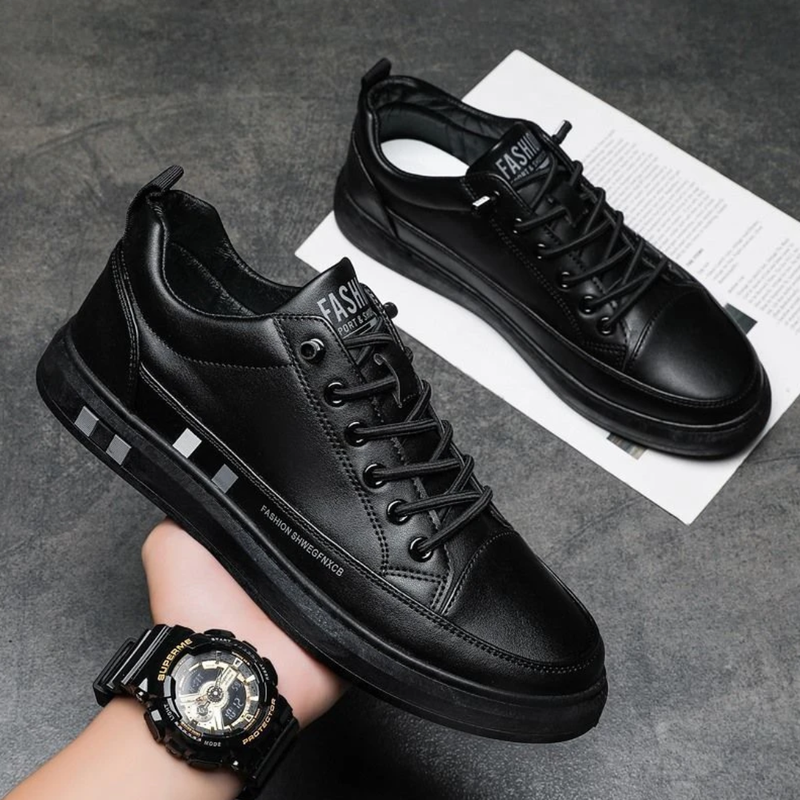 Tênis Masculino de Couro Fashion - Soube 