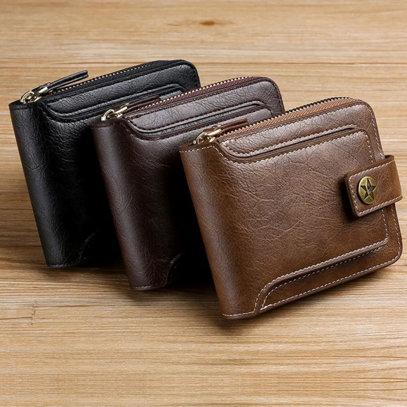 Carteira Masculina de Couro com Zíper - Soube 