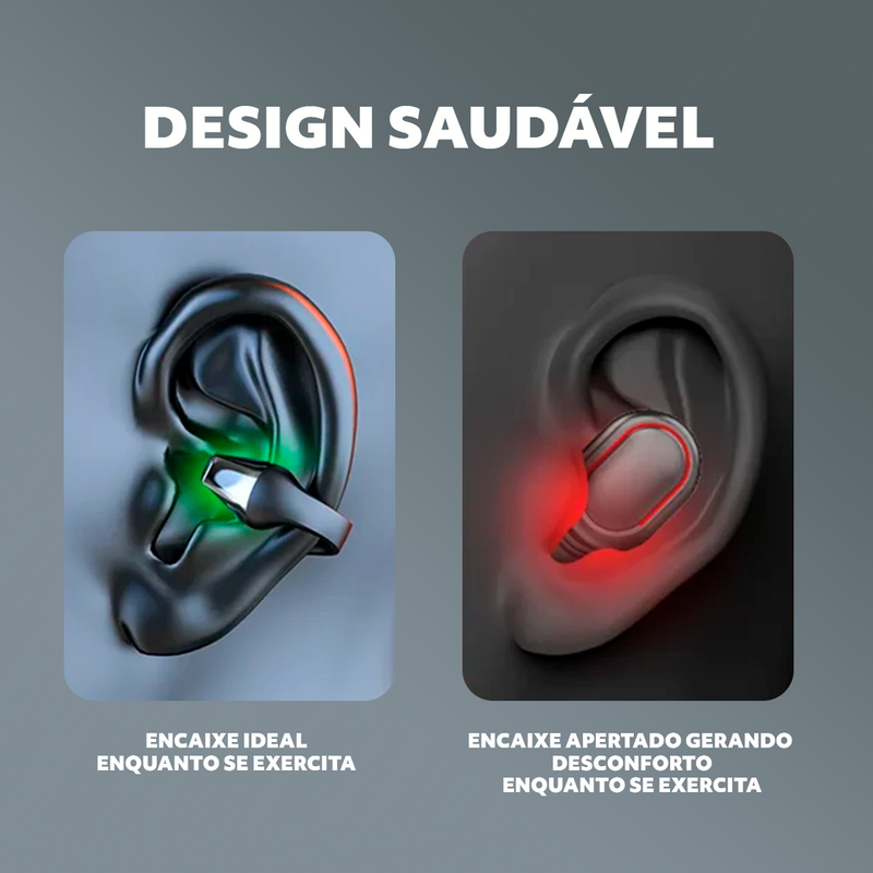 Fone de Ouvido 5.2 PRO® Condução Óssea + Brinde Limpador de fone - Soube 